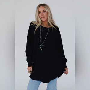 Three Bird Nest Black Tunic Top